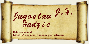 Jugoslav Hadžić vizit kartica